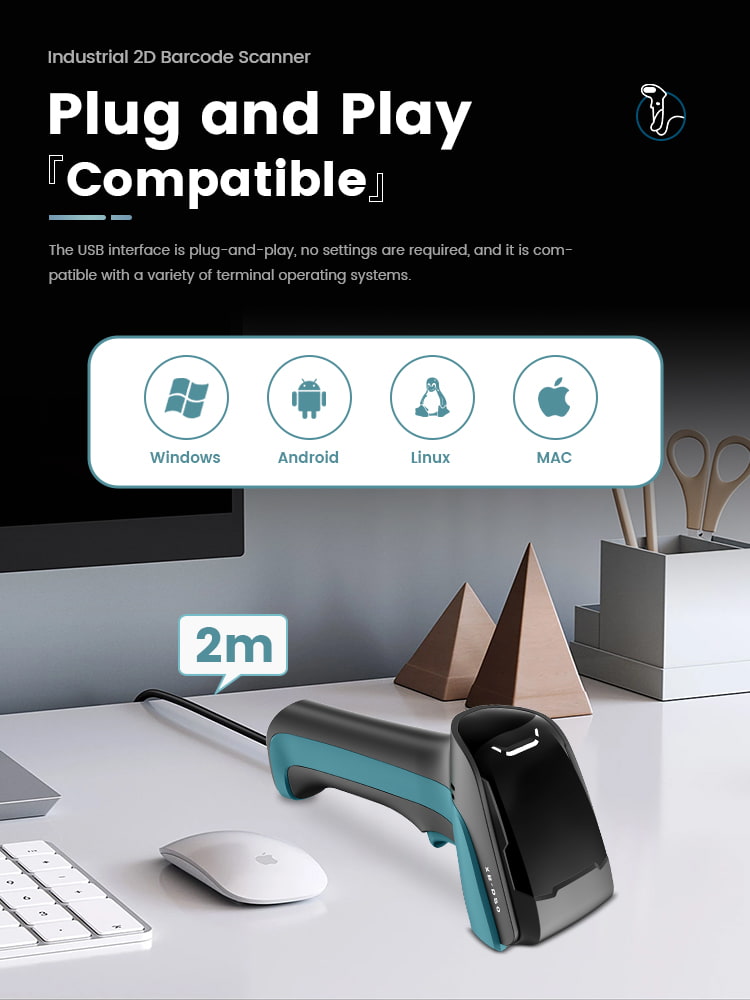 Syble 2D Industrial Handheld Barcode Scanner