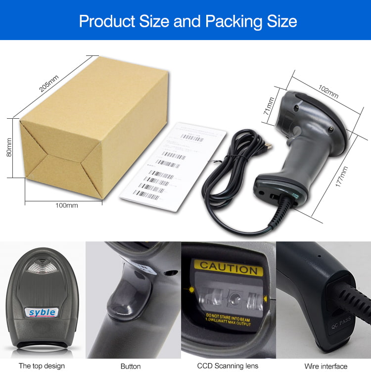 Syble barcode scanner