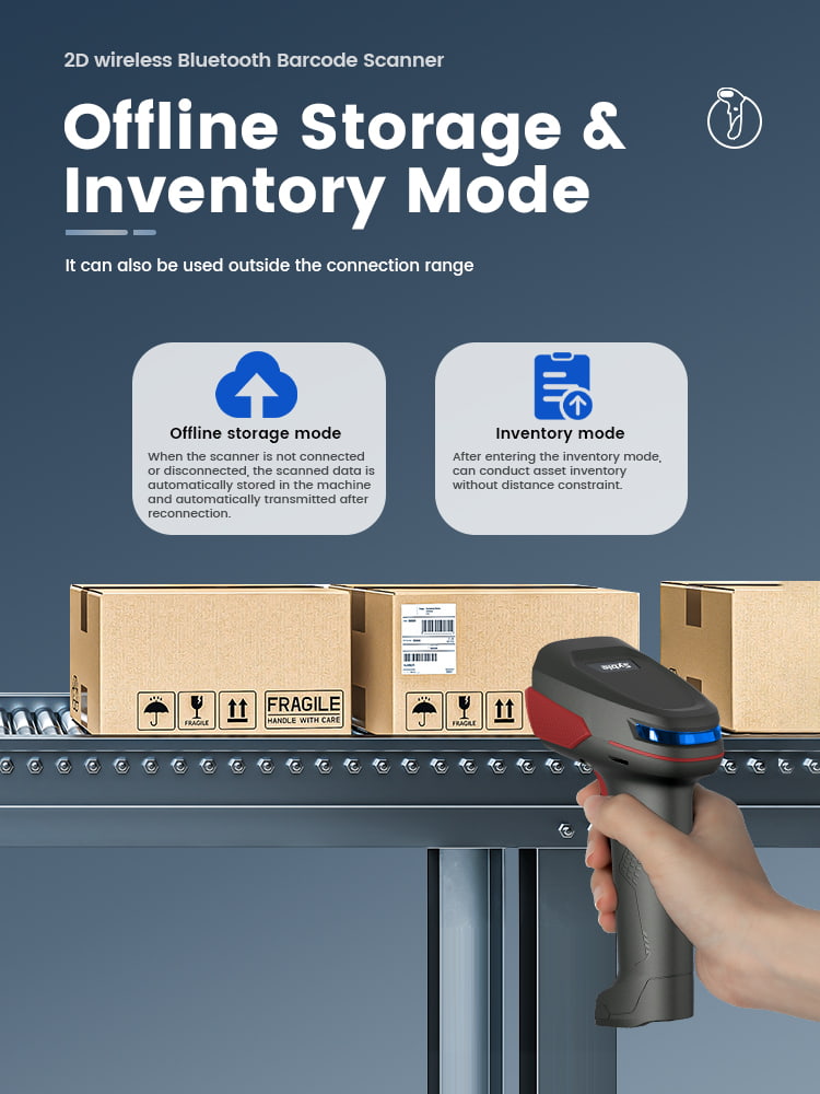 Bluetooth 2.4G wireless barcode scanner Bluetooth 2.4G wireless barcode scanner